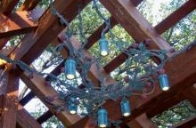 Exterior wrought iron with 6 low voltage MR-16 lamps